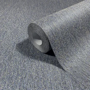 Tapeta Tapeta se strukturou tkaniny, modré, béžové a černé odstíny