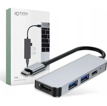 USB hub USB Hub Tech-Protect 4-portový 2 x USB-A 3.0 USB-C HDMI hliníkový
