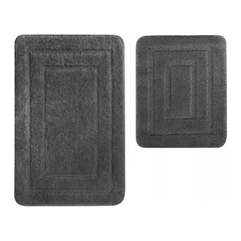 Koupelnová předložka Koupelnová předložka Euromat šedá 2-dílná protiskluzová 80x50 cm