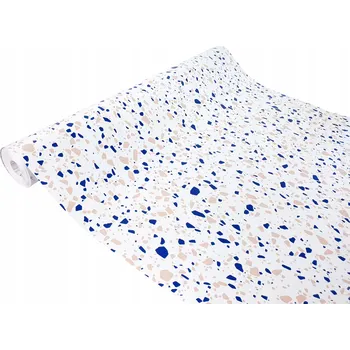 Tapeta Samolepicí Teraco na nábytek, dekorační Fólie s modrým vzorem, terrazzo, 67