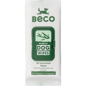 Kosmetika pro psa Beco Bamboo čisticí ubrousky pro psy neparfémované 80 ks