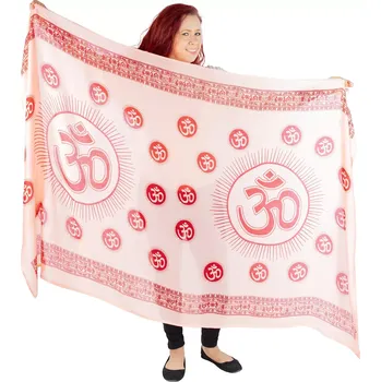 Šála Sarong / pareo / plážový šátek Sacred Syllable - Flamingo, Sittar.cz