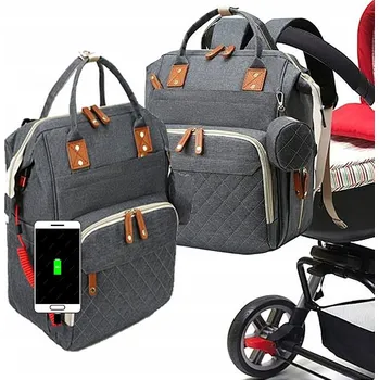 Městský batoh BATOH S USB, VODĚODOLNÝ, PRO NOTEBOOK 18 PALCŮ, PEVNÝ, ČERNÝ