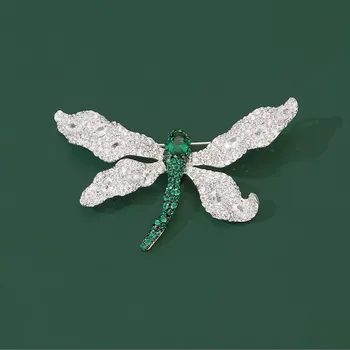 Brož Éternelle Brož se zirkony Corinne, vážka B8129-XLSPX001 Zelená