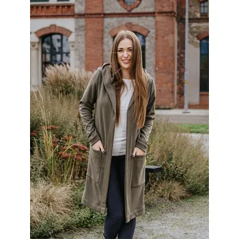 Dámský svetr Dámský khaki kardigan Velikost: S/M