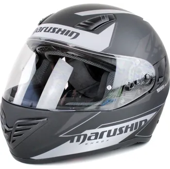 Helma na motorku Motocyklová přilba Marushin 999 RS COMFORT SHAOX černá-stříbrná Velikost: L