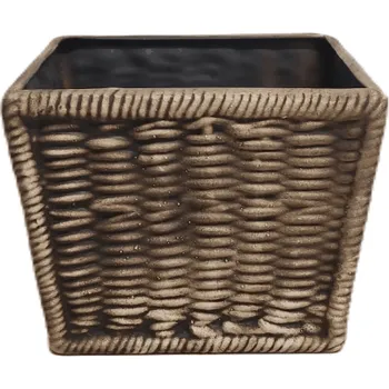 Květináč Keramický květináč proutí 19 x 15 cm mrazuvzdorný keramika