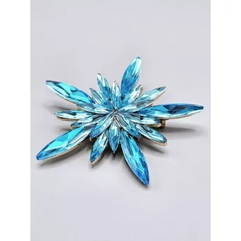 Brož Distribuce - Dárky, šperky, minerály - K. Vlasáková Vánoční vločka modrá - brož