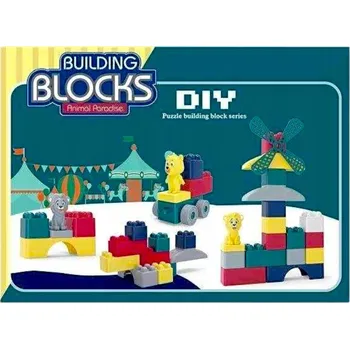 ostatní stavebnice STAVEBNICE PRO DĚTI ANIMAL PARADISE ZVÍŘATA 30 DÍLKŮ