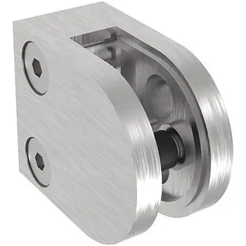 Zábradlí Držák skla pro hranatou trubku, kulatý 63x45x30, nerez broušený V4A