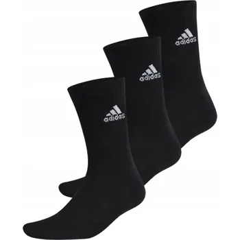Pánské ponožky Pánské ponožky ADIDAS , dlouhé, černé, Bavlna 3 páry, 41-44