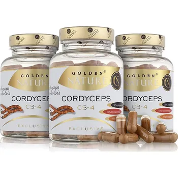 Přírodní produkt 2+1 GN Exclusive Cordyceps sinensis CS-4 50% polysacharidů 300 cps. + dárek Golden Nature Goji 80g zdarma