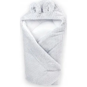 Zavinovačka Měkká ZAVINOVAČKA s kapucí pro miminka 80X80 Duet šedá