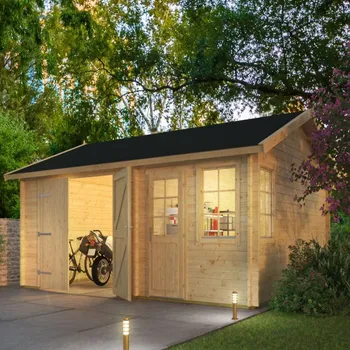 Přístřešek na auto Tuindeco Dřevěná garáž Moa 598 x 500 cm