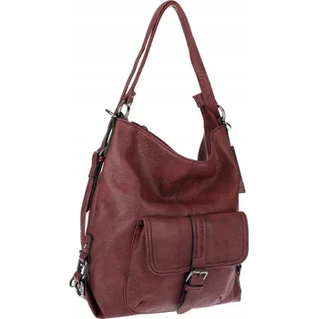 Dámská kabelka Shopper Kabelka Přes Rameno / Batoh 2v1 přes rameno 7136 Bordó