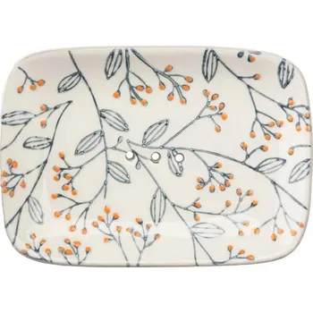 Mýdlenka Tranquilo Zdobná keramická mýdlenka - krémová