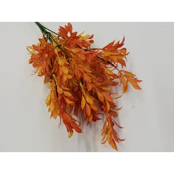 umělá květina Umělá dekorace - Trs oranžových listů - 42cm