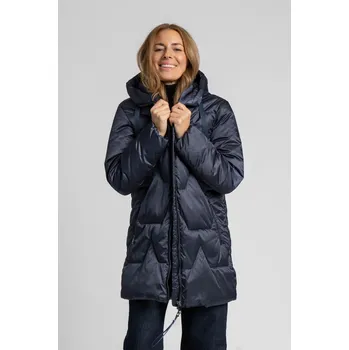 Dámský kabát Bunda Green Goose 612845 tmavě modrá s kapucí Velikost: 36