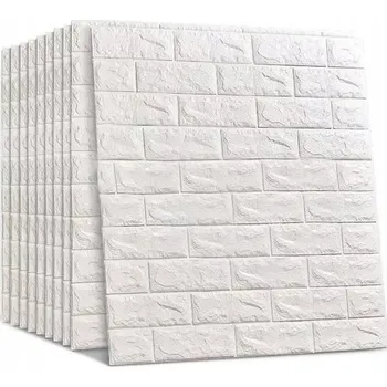 Obraz Dekorativní panel Domzpaneli 3D bílý samolepicí 77x70 cm 3 mm 10 ks