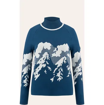 Dámský svetr POIVRE BLANC AMBRE-WO KNIT PULLOVER TWILIGHT BLUE Velikost: L