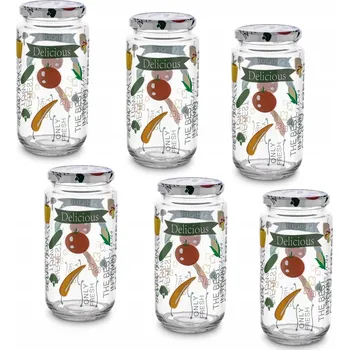 Sklenice Sada skleněných SKLENICE na potraviny na zavařeniny Tadar Paprika 6x950 ml