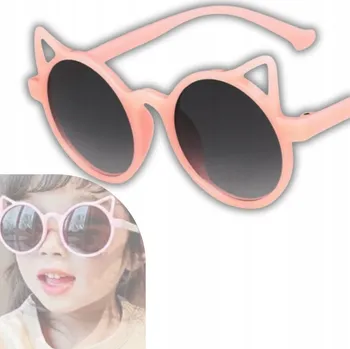 Sluneční brýle DĚTSKÉ SLUNEČNÍ BRÝLE KOČIČÍ UŠI KOŤÁTKO ZVÍŘÁTKA RŮŽOVÉ