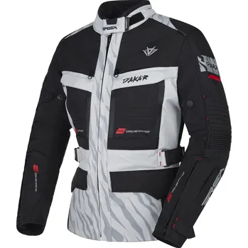 Moto oblečení Dámská bunda na motocykl RSA Dakar 2 černo-šedo-červená