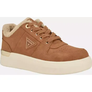 Dámské kozačky GUESS dámská obuv s kožíškem Overria hnědá 37,5
