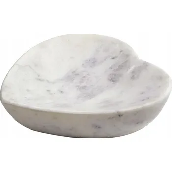 Mýdlenka Podnos z bílého mramoru ve tvaru srdce Tadé, 100% přírodní