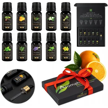 Vonné Esenciální Oleje do Difuzéru Zvlhčovače Krbu | Sada 10 ks