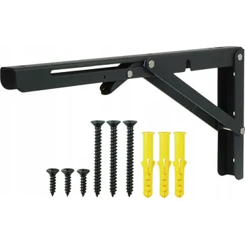 Koupelnový nábytek Držák police Global Service kovový černý 405 x 201 x 26 mm