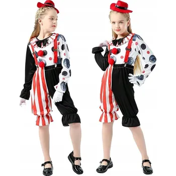 Karnevalový kostým KOSTÝM PŘEVLEK KLAUN HARLEKÝN NA HALLOWEEN KARNEVALOVÝ PLES 164/170