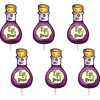 Obraz TOPPER NA DORT A MUFFINY HALLOWEEN DUCHOVÉ DÝNĚ KOČKA SADA TOPPERŮ 6 ks #19