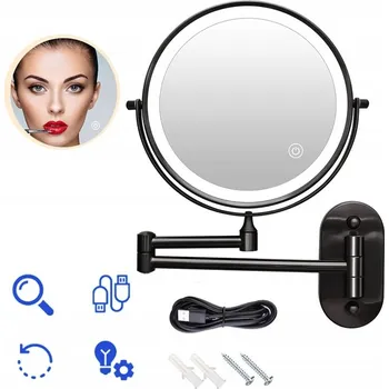 Zrcadlo ZRCADLO NA LÍČENÍ HOLENÍ S LED PODSVÍCENÍM ZVĚTŠUJÍCÍ 10X