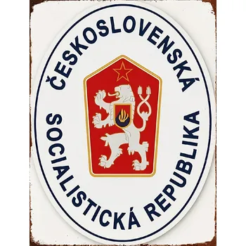 Plechová cedule Plechová cedule - Znak ČSSR II Provedení: Dibond: 20 x 15 cm