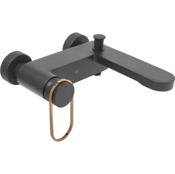 Vodovodní baterie Vanová baterie SAT Fusion bez sprchového setu 150 mm černá/bronz SATBSFU222CPCBR