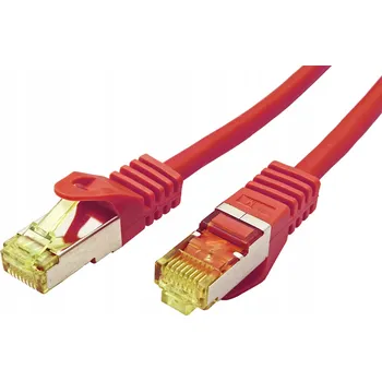 Síťový kabel Patchcord Goobay S/FTP 7 RJ45 / RJ45 7,5 m červený
