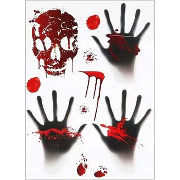 Party dekorace Fóliové SAMOLEPKY HALLOWEEN Strašidelné Dekorace na Okno Sada 11 KS