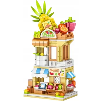 ostatní stavebnice STAVEBNICE STAVEBNICE OBCHOD S OVOCEM PRO DĚTI SADA NA STAVĚNÍ MARKETU 271 DÍLŮ