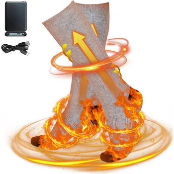 Pánské ponožky PONOŽKY USB TERMO ZIMNÍ OHŘÍVAČ NOHOU VYSOKÉ