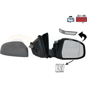 Auto zrcátko Vnější zpětné zrcátko VAN WEZEL 1882826