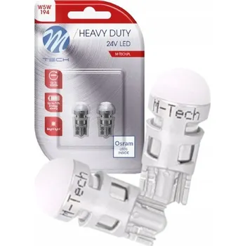 Autožárovka Žárovky M-Tech HEAVY DUTY 24V LED W5W 0,32 W 2 ks