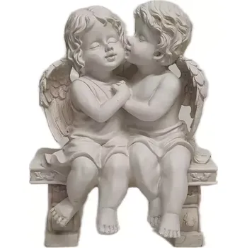 Smuteční dekorace Andělé sedící 24 x 18 smuteční dekorace figurka polystone