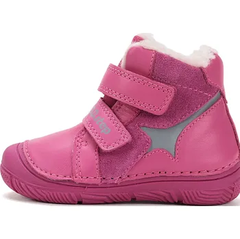 Dívčí zimní obuv D.D.step Zimní boty D.D. step kožené W082-52912C růžové velikost: 26