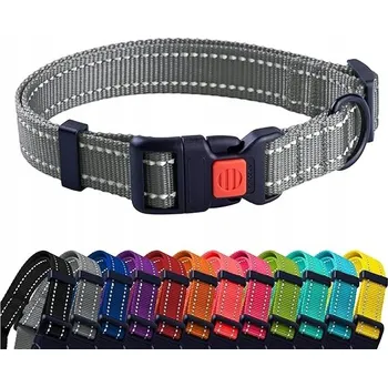 Obojek pro psa Reflexní obojek CollarDirect pro psy a štěňata, nastavitelný, šedý