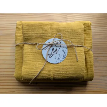 Ručník Nelly Mušelínový ručník a osuška - žlutý set