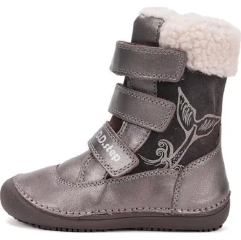Dívčí obuv D.D.step Barefoot zimní obuv W063-52534 Bronze EUR 36