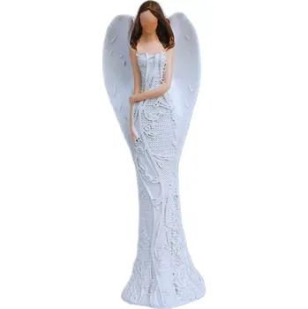 Smuteční dekorace Prodex 917215 Anděl bílý 15 x 8 smuteční dekorace figurka polystone