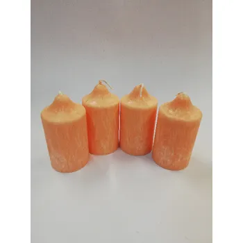 Svíčka Svíčka vonná z palmového vosku - sada 4 adventních svíček - lososová - pomeranč