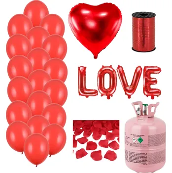 Party dekorace PartyDeco Party set - LOVE YOU , červený